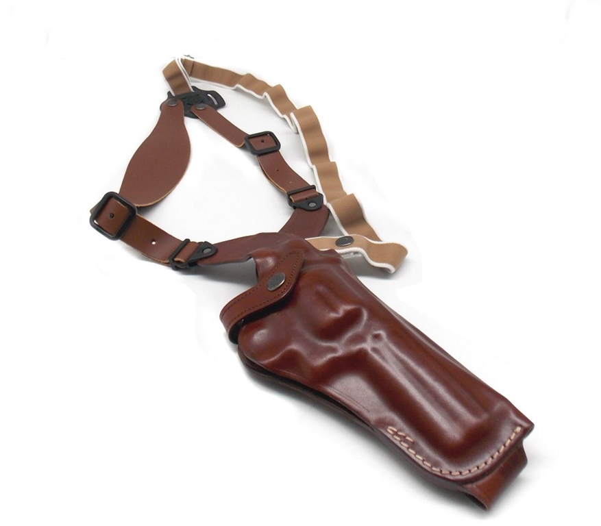 Fondina Vega cuoio ascellare AA117 per revolver 4 pollici 44 Magnum castello N