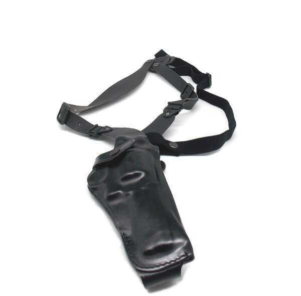 Fondina Vega cuoio ascellare AA117 per revolver 4 pollici 44 Magnum castello N - MARRONE-SX - immagine 3