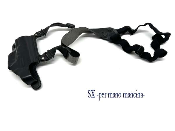 Fondina Vega cuoio ascellare O118 per walther p99 serie O1 - MARRONE-DX - immagine 2