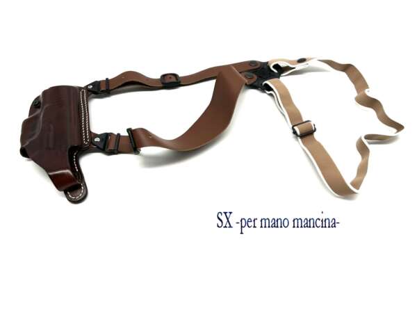 Fondina Vega cuoio ascellare O118 per walther p99 serie O1 - MARRONE-SX - immagine 4