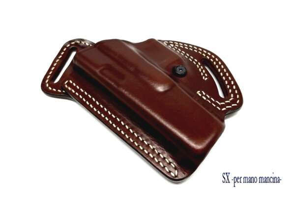 Fondina Vega cuoio per Glock 17 22 NB125 serie NB1 - MARRONE-DX - immagine 2