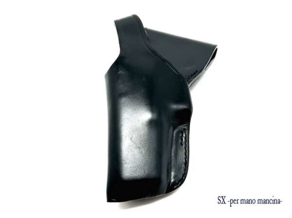 Fondina Vega cuoio fianco P125 per Glock 17 19 22 23 - NERO-DX - immagine 2