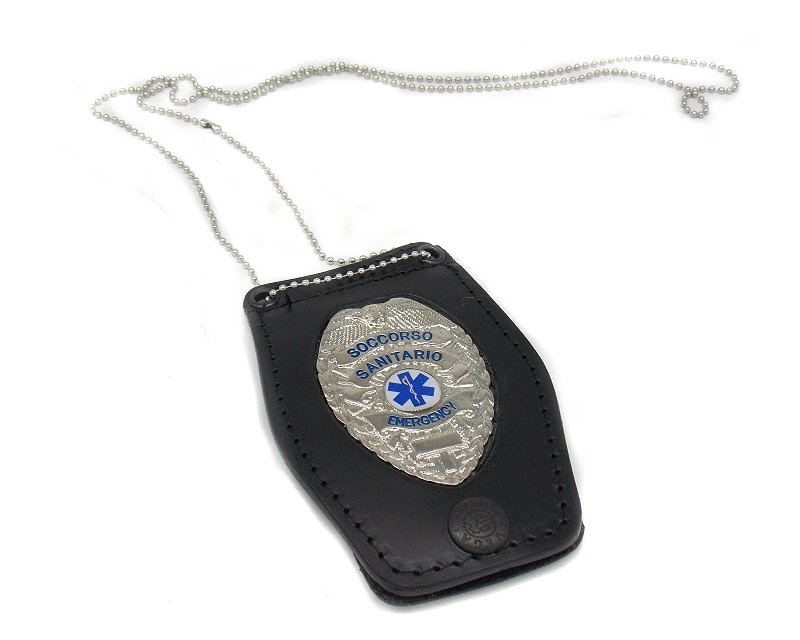 Porta placca Vega a collana 1WB38 con placca Soccorso Sanitario