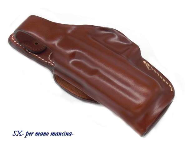 Fondina Vega cuoio da fianco T146 per Glock 30 - MARRONE-SX - immagine 4