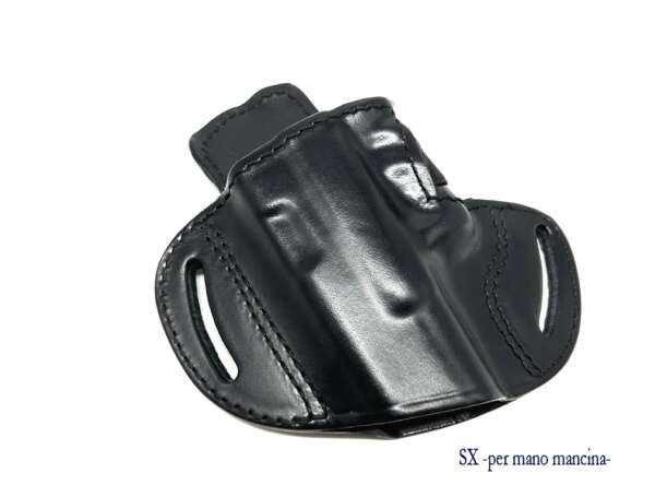 Fondina Vega cuoio FD145 per glock 17 19 26 walther pps - NERO-SX - immagine 2