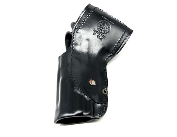Fondina Vega cuoio da fianco P146 per h k usp compact glock 30 - NERO-SX - immagine 4
