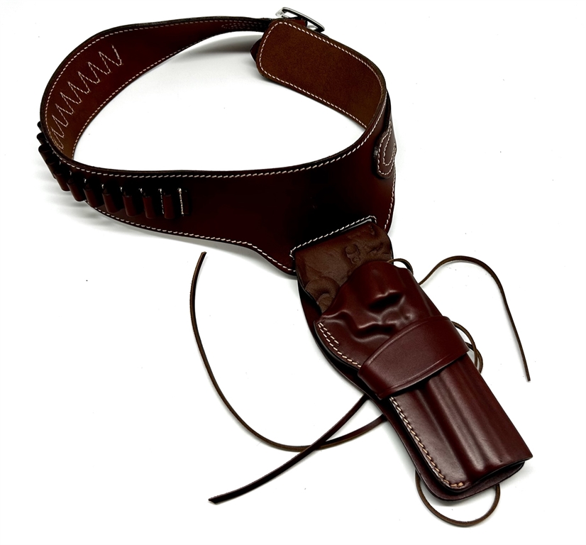 Cinturone Vega cuoio western con fondina per revolver 44 magnum da sei pollici e mezzo 1CA51 - M