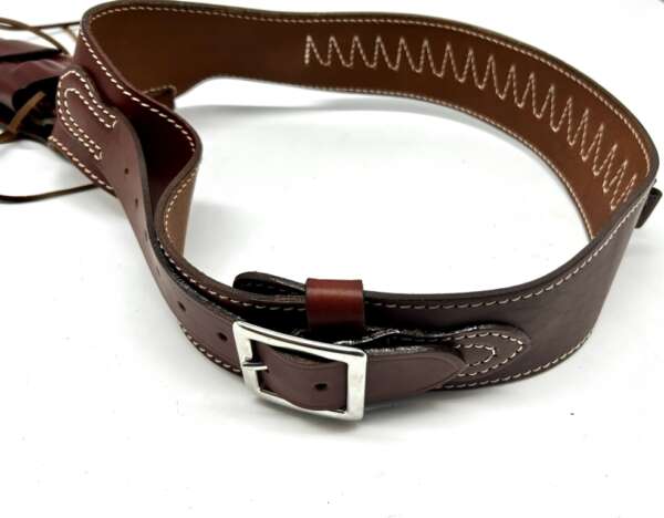 Cinturone Vega cuoio western con fondina per revolver 44 magnum da sei pollici e mezzo 1CA51 - S - immagine 3