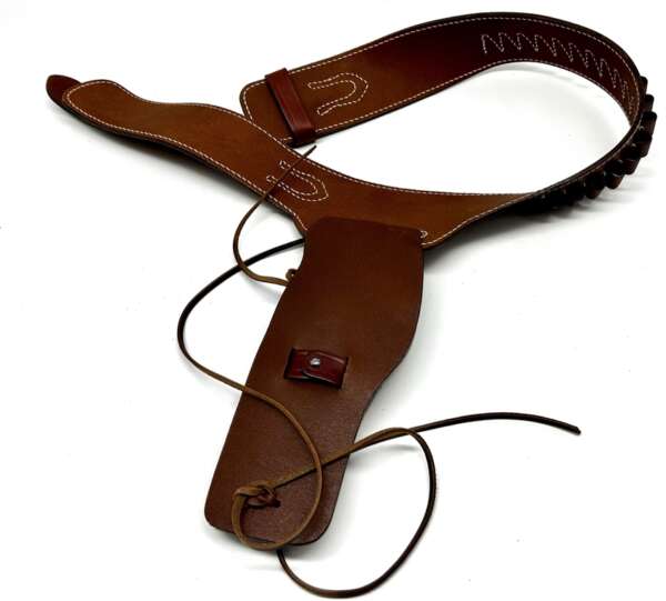 Cinturone Vega cuoio western con fondina per revolver 44 magnum da sei pollici e mezzo 1CA51 - XXL - immagine 5
