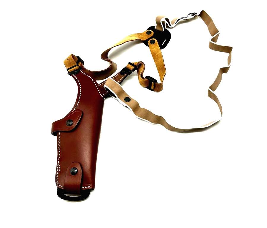 Fondina Vega cuoio ascellare AE152 per Beretta Glock Sig sauer - MARRONE-DX
