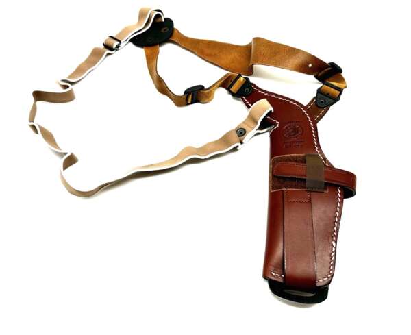 Fondina Vega cuoio ascellare AE152 per Beretta Glock Sig sauer - NERO-SX - immagine 3