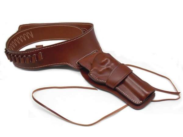 Cintura Vega cuoio western con fondina per revolver 38-357 Magnum da 6 pollici 1CA50 - M - immagine 2