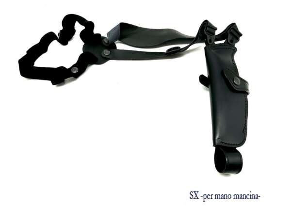 Fondina Vega cuoio ascellare AE151 Beretta 84 Sig Sauer Walter - NERO-DX - immagine 2