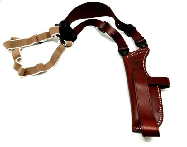 Fondina Vega cuoio ascellare AE151 Beretta 84 Sig Sauer Walter - NERO-DX - immagine 6