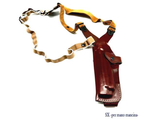 Fondina Vega cuoio ascellare AA157 per beretta 90 TWO - NERO-DX - immagine 2
