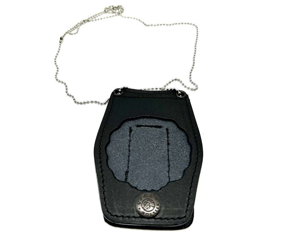 Porta placca Vega cuoio 1WB52 con collana polizia penitenziaria