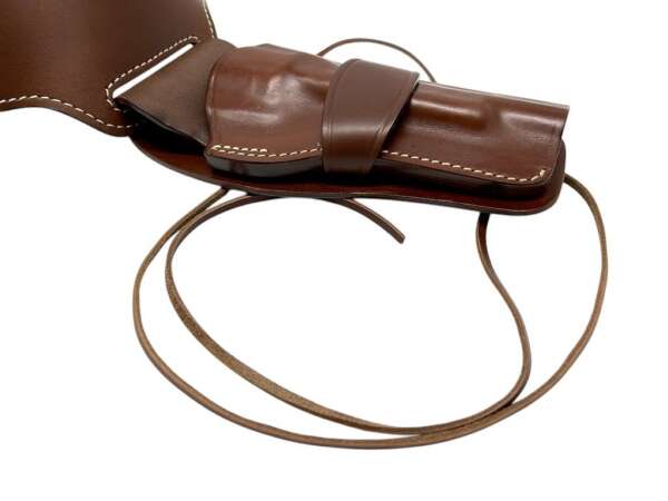 Cinturone Vega cuoio western cowboy 1CA52 per revolver singola azione da sei pollici e mezzo - M - immagine 2
