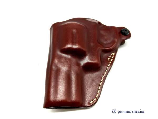 FONDINA VEGA CUOIO NE153 PER REVOLVER 2,5 POLLICI - MARRONE-SX - immagine 5