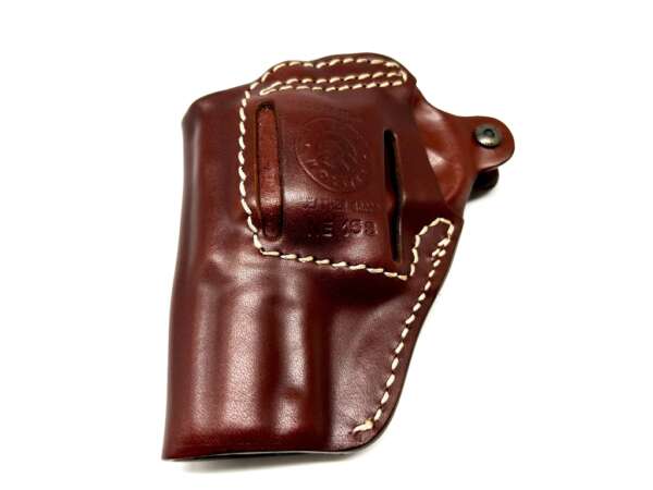 FONDINA VEGA CUOIO NE153 PER REVOLVER 2,5 POLLICI - MARRONE-SX - immagine 6