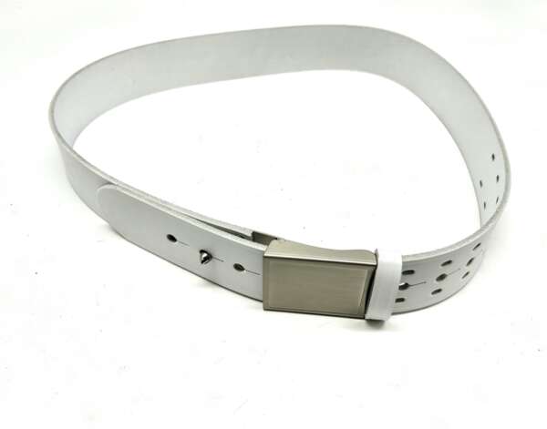Cinturone Vega cuoio 2 fori 1V57 per vigilante - BIANCO-M - immagine 3