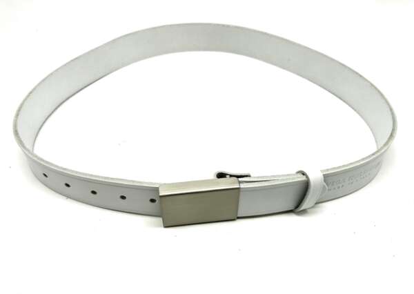 Cinturone Vega cuoio 1V69 altezza cm 4 - BIANCO-XL - immagine 3