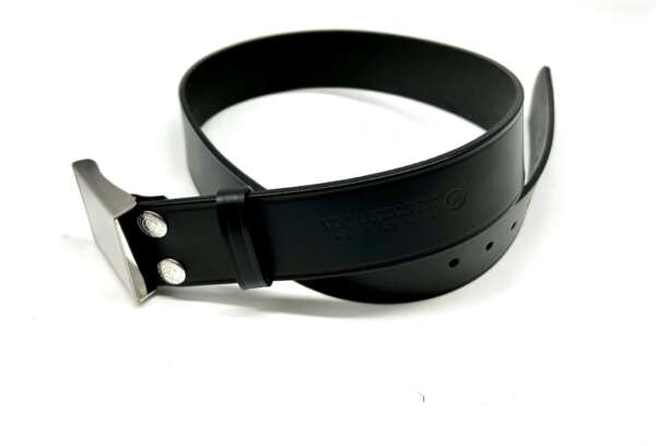 Cinturone cuoio 1V63 altezza cm 5 Vega - NERO-XL - immagine 2