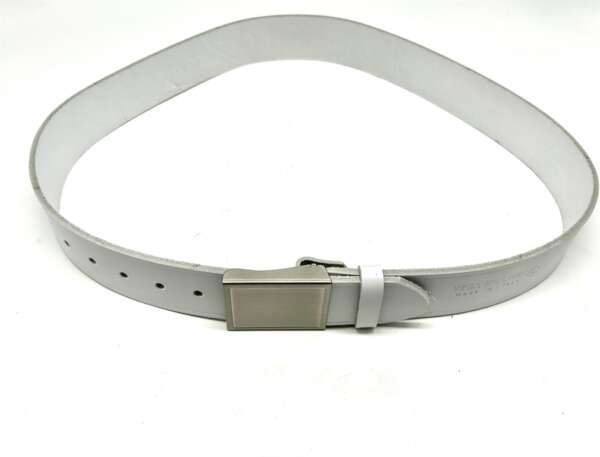 Cinturone cuoio 1V63 altezza cm 5 Vega - BIANCO-M - immagine 3