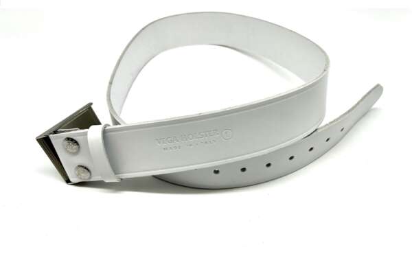 Cinturone cuoio 1V63 altezza cm 5 Vega - BIANCO-S - immagine 4