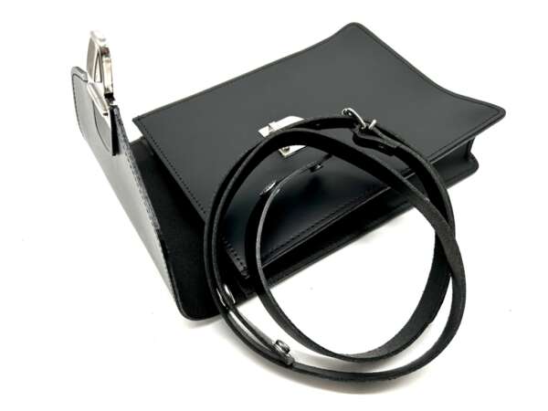 Borsello Vega cuoio 1 soffietto 1V88 per banda musicale - NERO-U - immagine 2