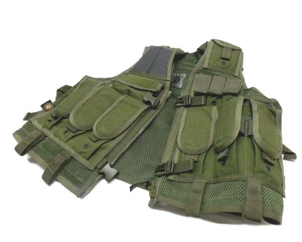 Gilet tattico Vega 2ET04 cordura con porta maschera antigas