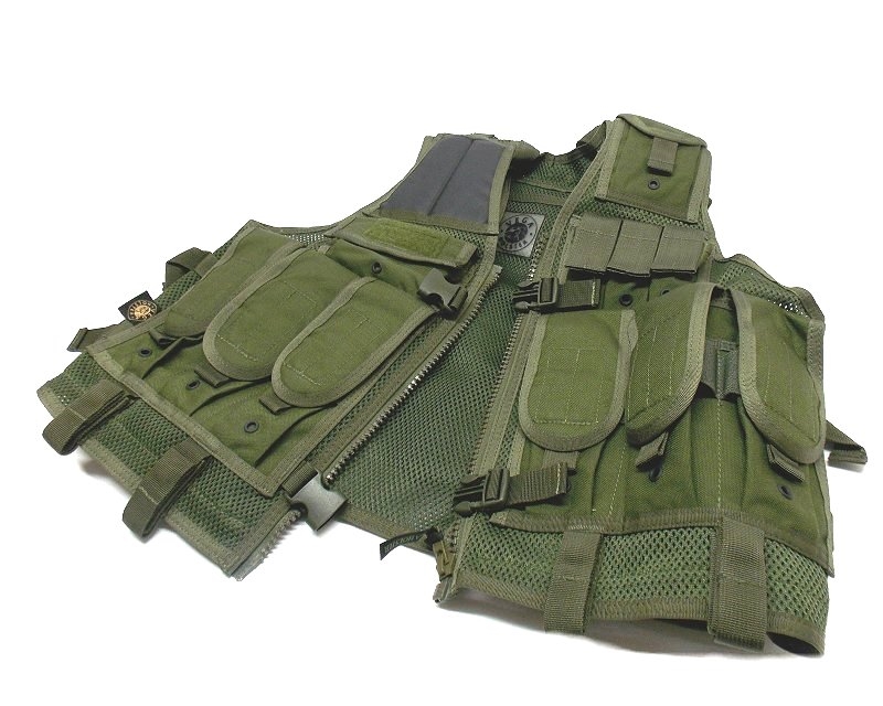 Gilet tattico Vega 2ET04 cordura con porta maschera antigas