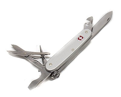 Coltello Victorinox multiuso guancette Alox argento 0823126