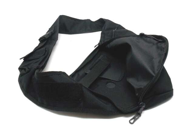 Zaino monospalla Vega 2U80 con fondina ed elastico - NERO-SX