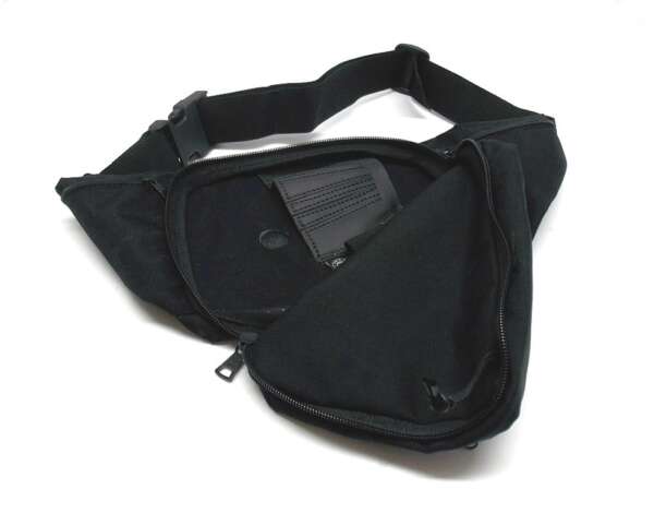 Marsupio Vega porta pistola 2U90 con fondina cuoio - NERO-SX