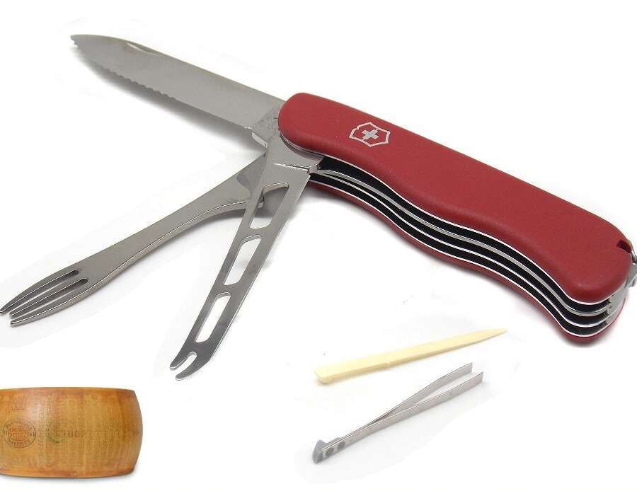 Coltello Victorinox multiuso con forchetta da fonduta 08313W