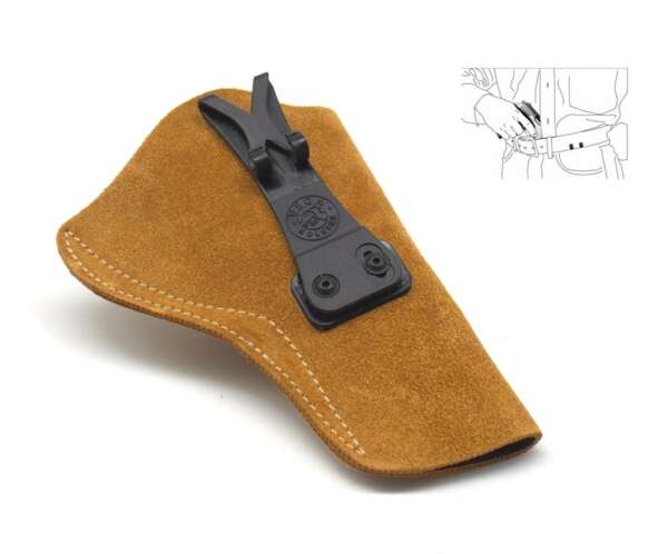 Fondina Vega cuoio interna sottocamicia IU334 revolver 4 pollici - DX