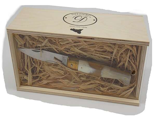 Coltello bistecca Pattada 22 cm in corno con scatola Delfiero Selection From - immagine 2