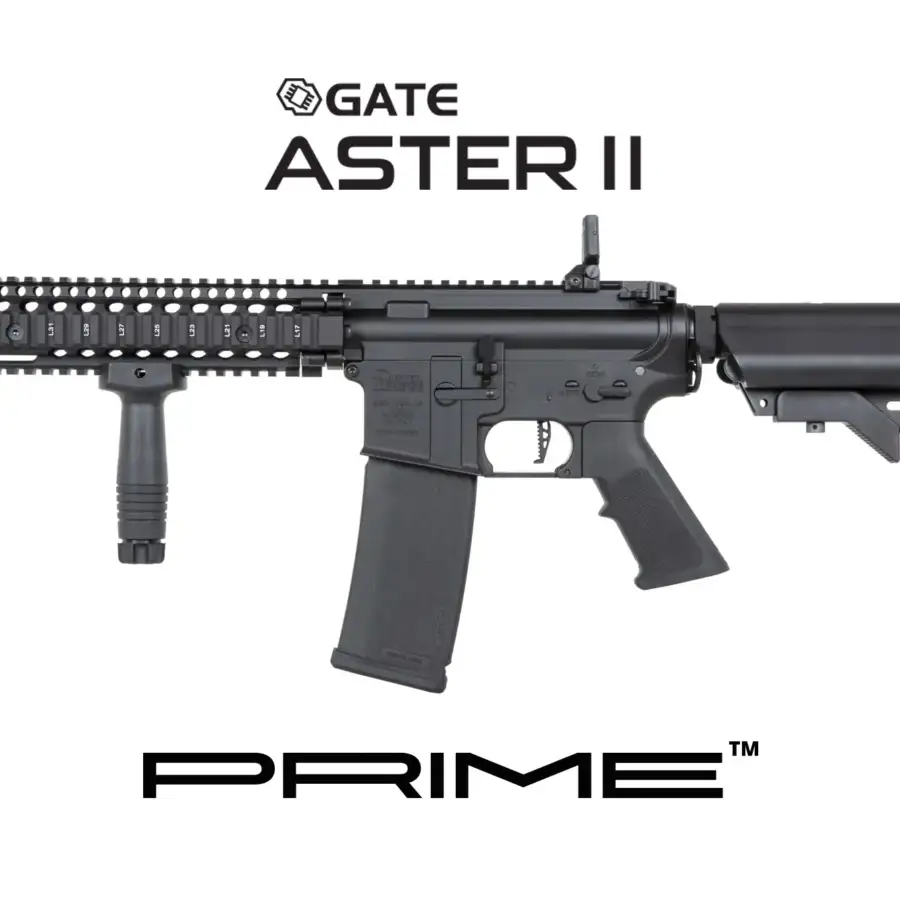 Specna Arms Daniel Defense MK18 SA-P19 Prime Aster II ETU ASG Carbine con motore brushless Nero
