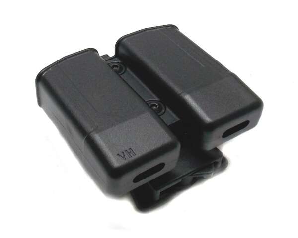 Doppio porta caricatore Vega 8DMH03 in polimero universale - NERO-U
