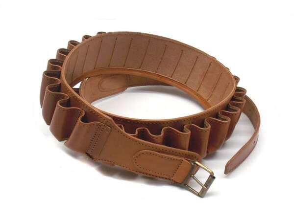 Cartuccera cuoio vacchetta marrone - CALIBRO12-30c