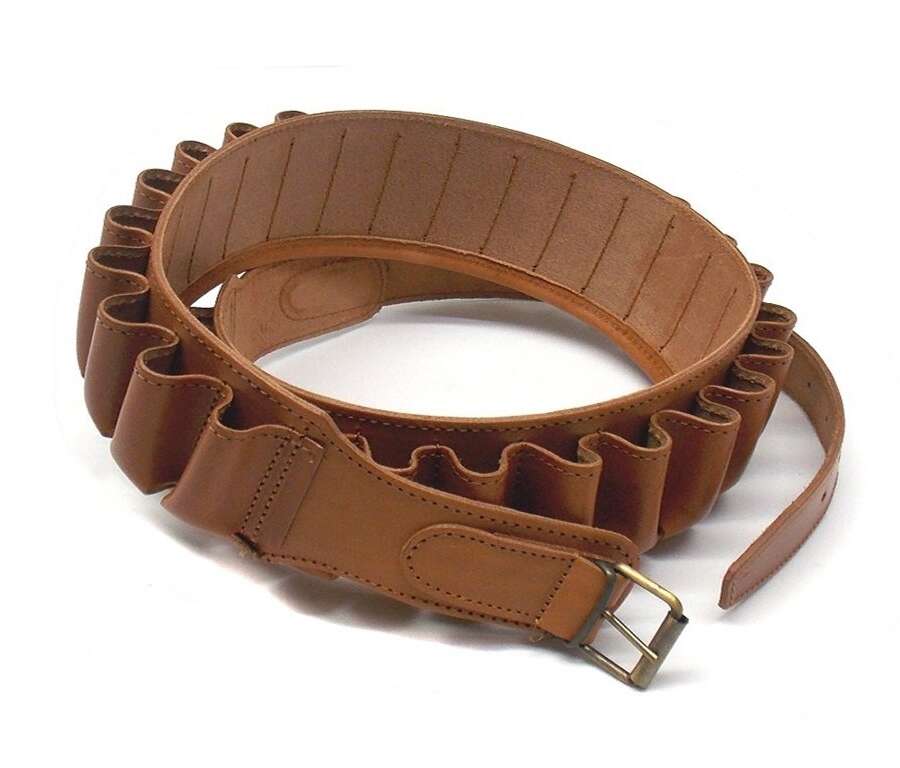 Cartuccera cuoio vacchetta marrone - CALIBRO12-30c