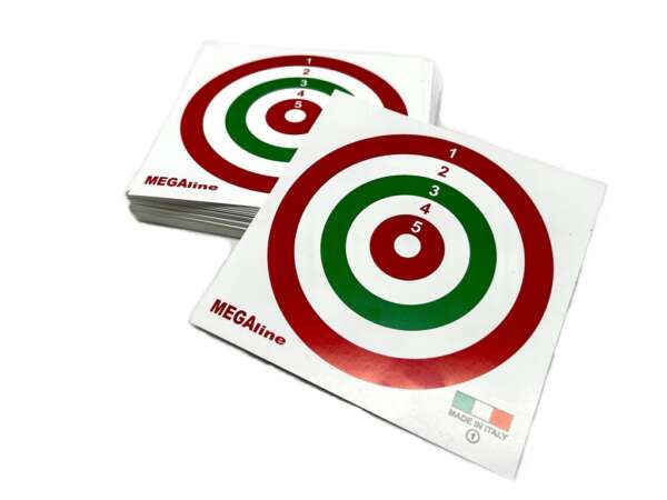 Bersaglio cartoncino tricolore 14x14 per aria compressa