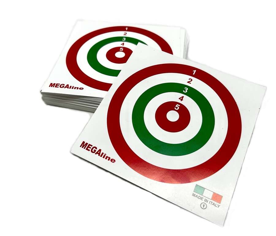 Bersaglio cartoncino tricolore 14x14 per aria compressa