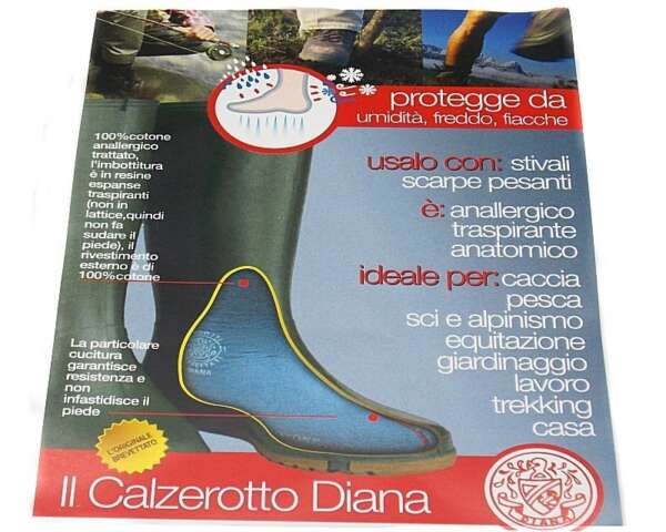 Calzerotti Termici Diana alto cotone calza per stivali gomma - 46 - immagine 3