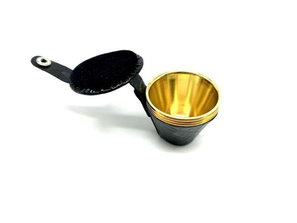 Set 4 bicchierini gold metallo B64 per liquore - immagine 3