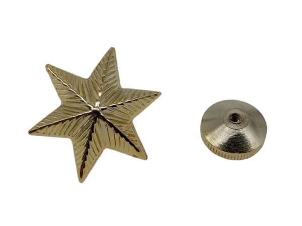 Grado stella dorata 6 punte con vite in metallo - immagine 2