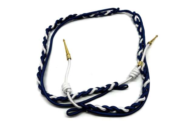Cordone di rappresentanza blu bianco per uniforme o divisa