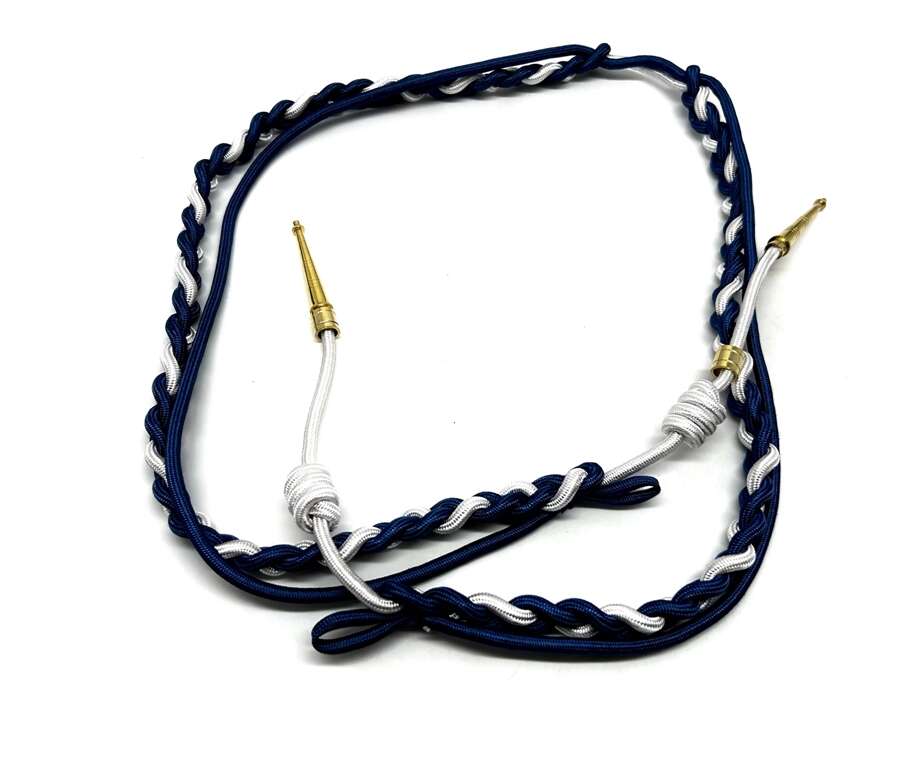 Cordone di rappresentanza blu bianco per uniforme o divisa