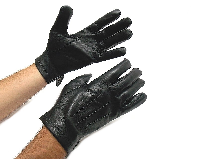 Guanti in pelle sfoderata uomo di colore nero - S
