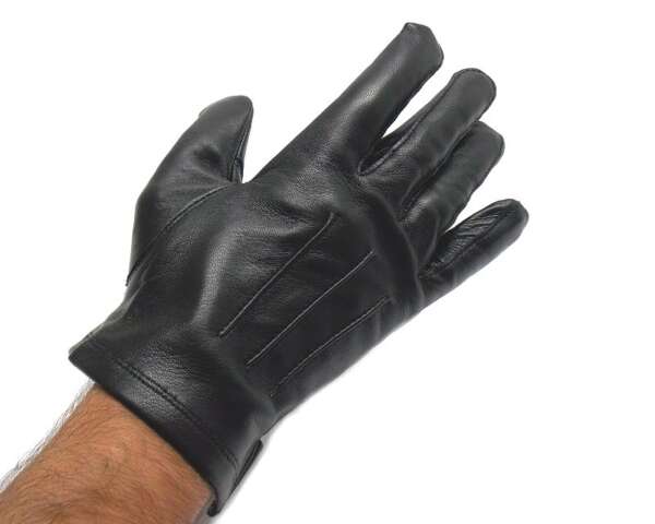 Guanti in pelle sfoderata uomo di colore nero - S - immagine 3